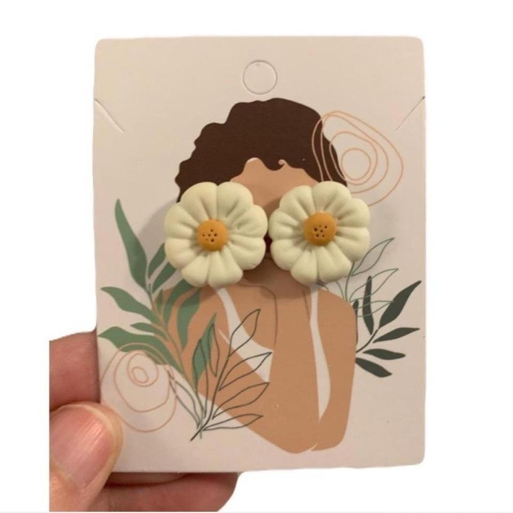 Daisy Flower Stud Earrings Cute Floral‎ Earrings Women Jewelry Gift